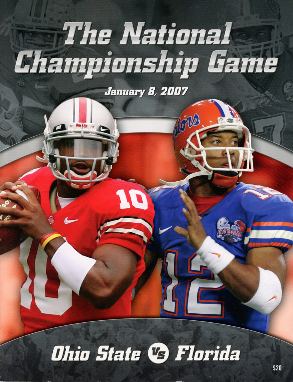 2007 National Championship Game Program Florida Gators vs Ohio State