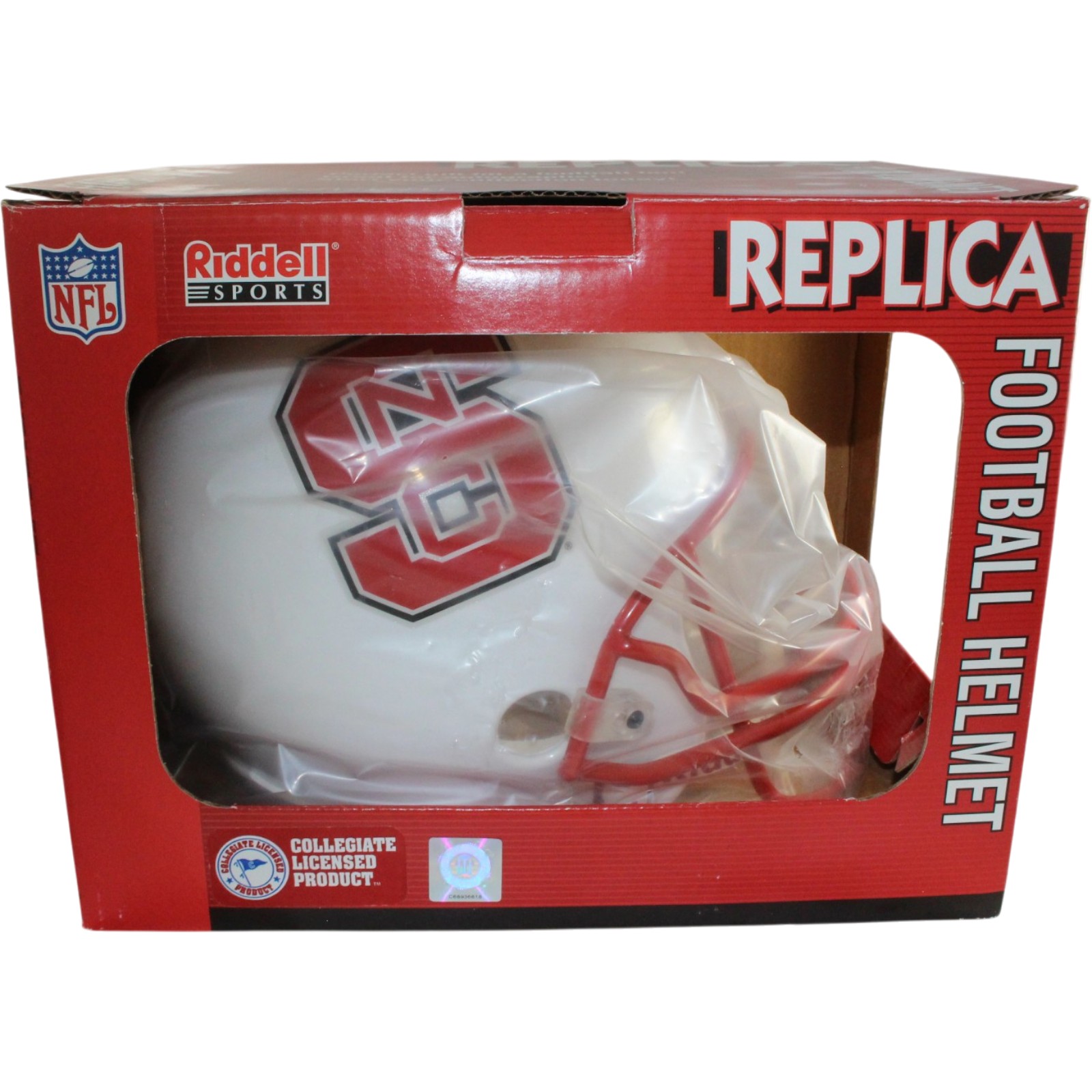 North Carolina State Wolfpack VSR4 F/S Replica Riddell Helmet New in Box 56611 2 North Carolina State Wolfpack VSR4 F/S Replica Riddell Helmet New in Box 56611