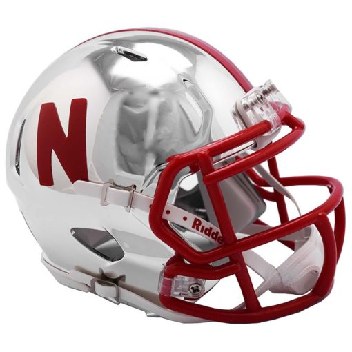 Nebraska Cornhuskers Chrome Speed Mini Helmet New In Box 11890