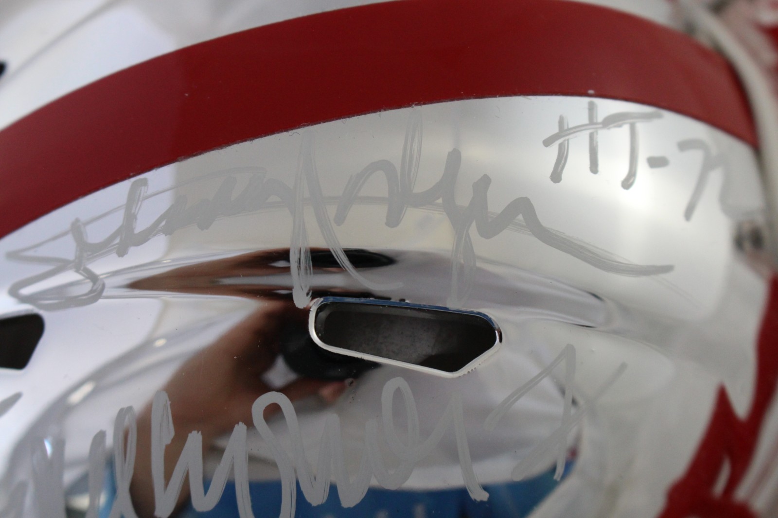Crouch Rozier Rodgers Signed Nebraska Cornhuskers Chrome Mini Helmet JSA 59391 3 Crouch Rozier Rodgers Signed Nebraska Cornhuskers Chrome Mini Helmet JSA 59391