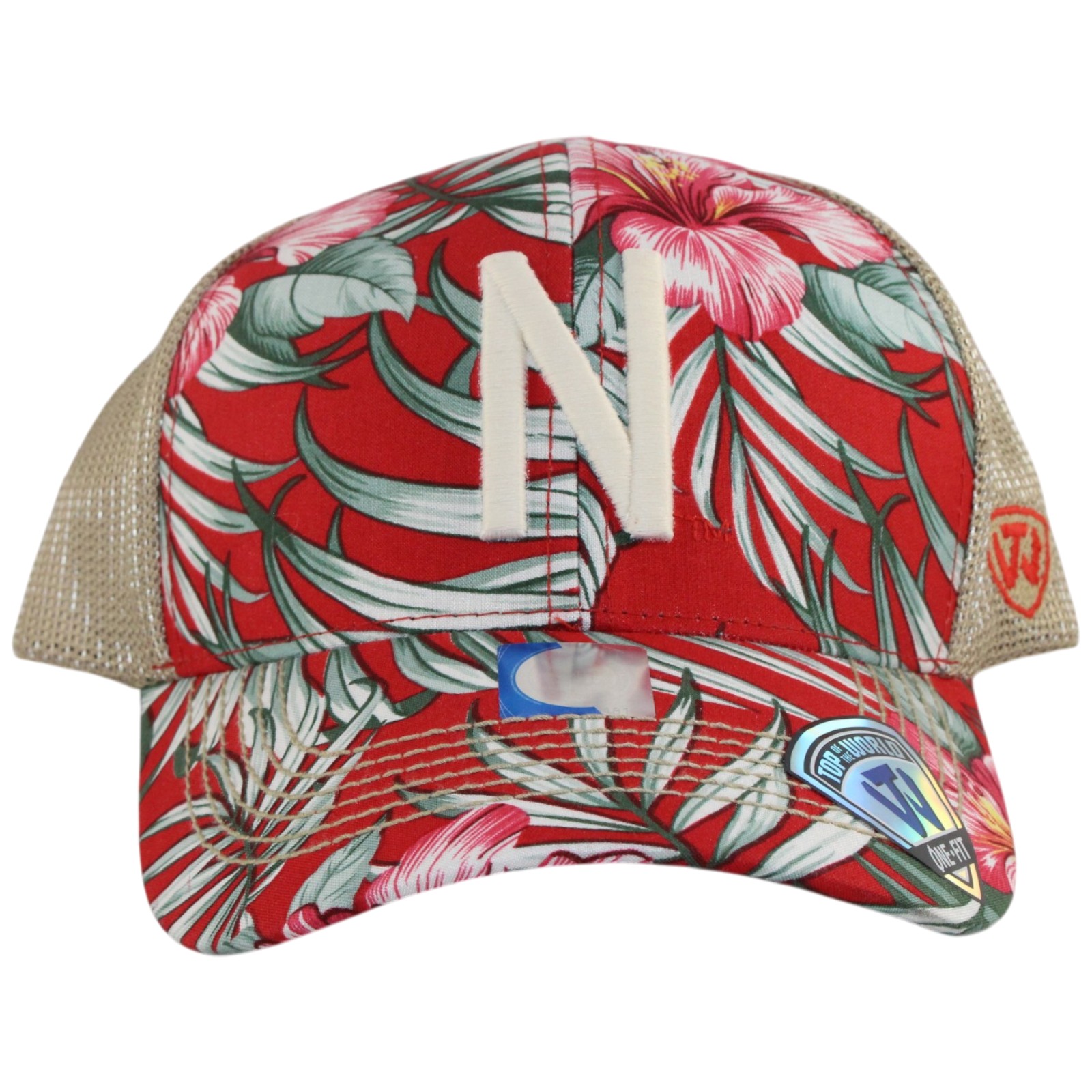 Nebraska Cornhuskers Floral Shore Stretch One-Fit Hat 56031