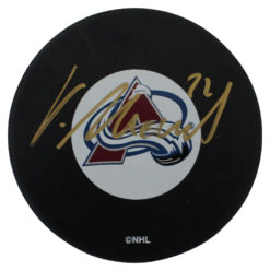 Vaclav Nedorost Autographed/Signed Colorado Avalanche Logo Hockey Puck 24277