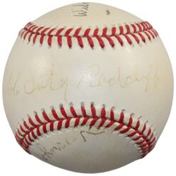 Double Duty Radclif Wilmer Fields +Johnson Signed Negro League NL Ball JSA 55948