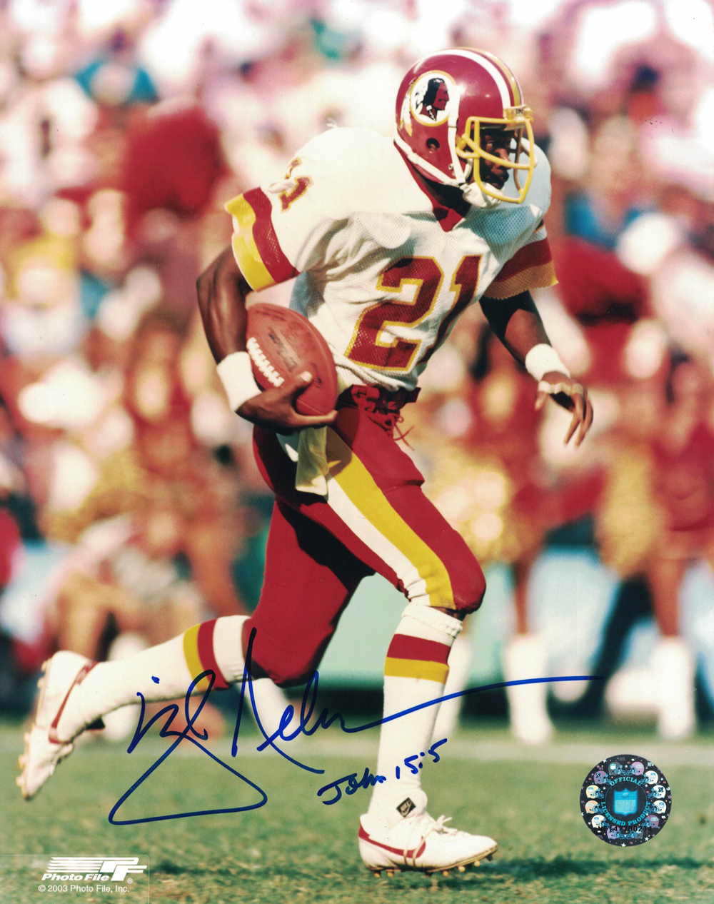Mike Nelms Autographed/Signed Washington Redskins 8x10 Photo 27896