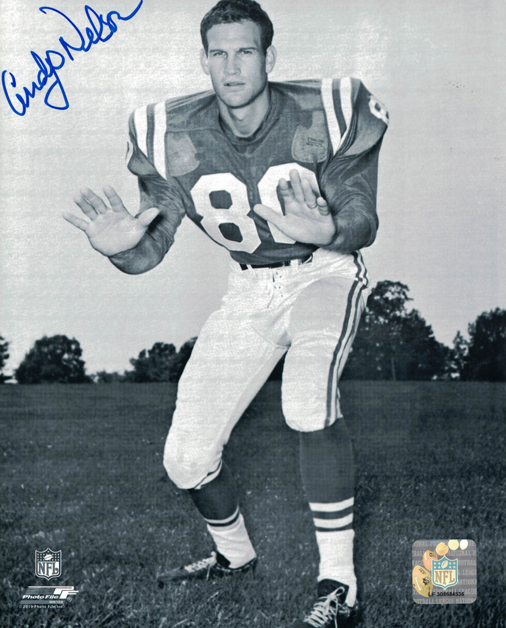 Andy Nelson Autographed/Signed Baltimore Colts 8x10 Photo 27898