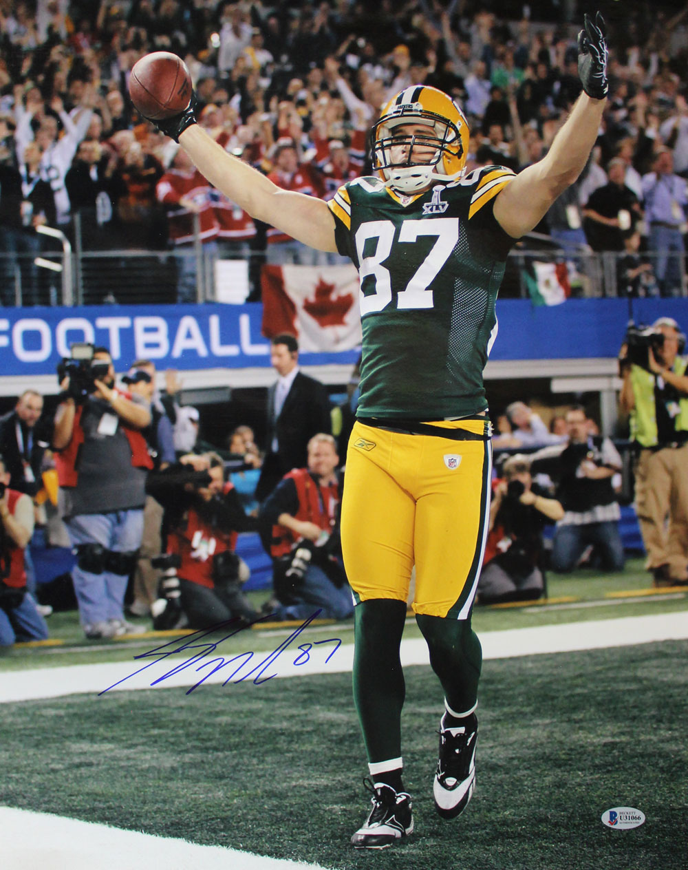 Jordy Nelson Autographed/Signed Green Bay Packers 16x20 Photo BAS 29197
