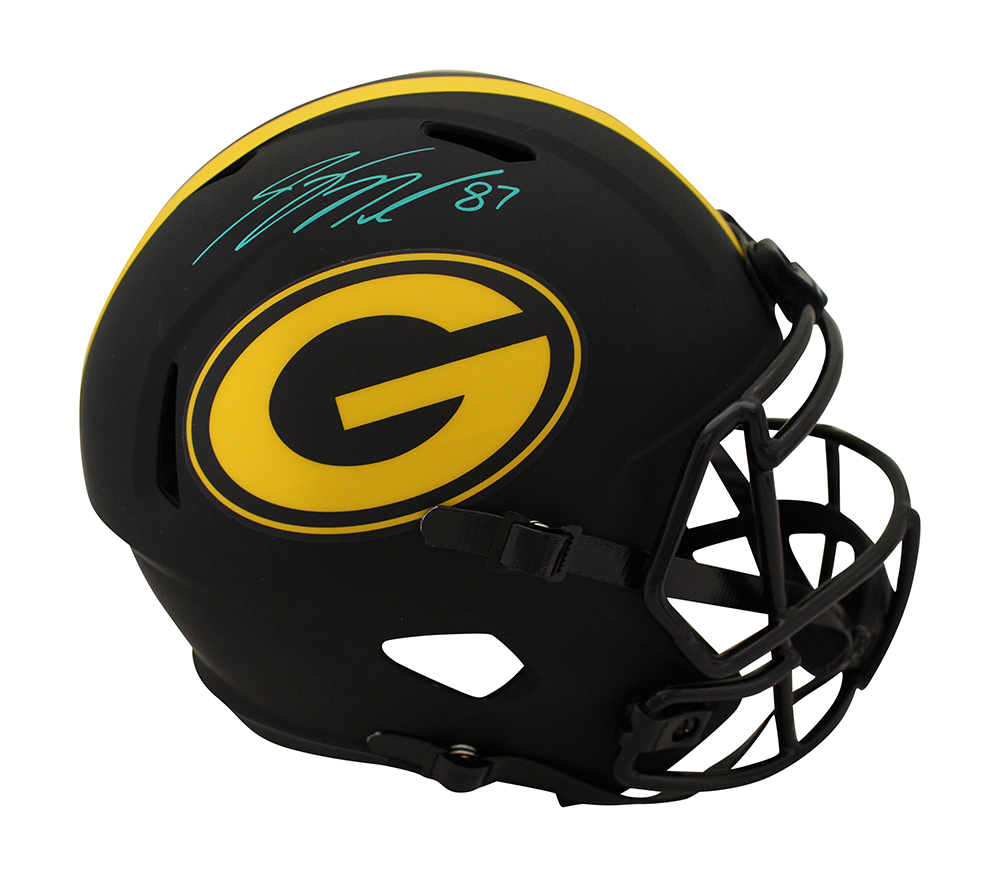 Jordy Nelson Autographed Green Bay Packers F/S Eclipse Speed Helmet BAS