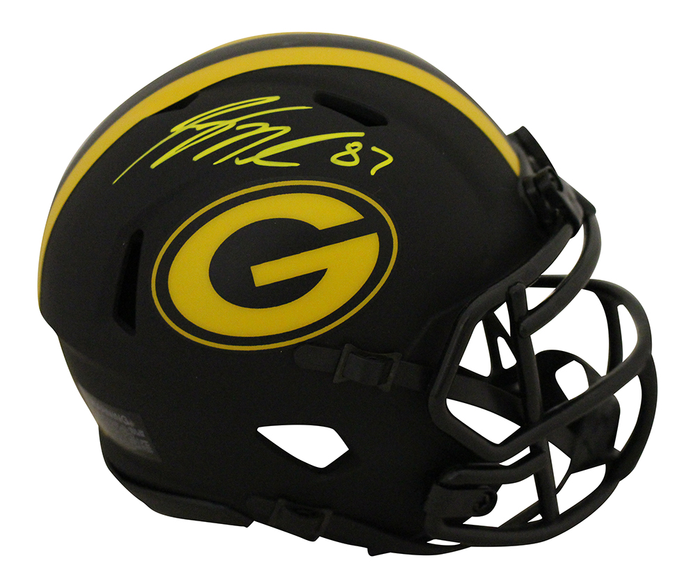 Jordy Nelson Autographed/Signed Green Bay Packers Eclipse Mini Helmet JSA 27591