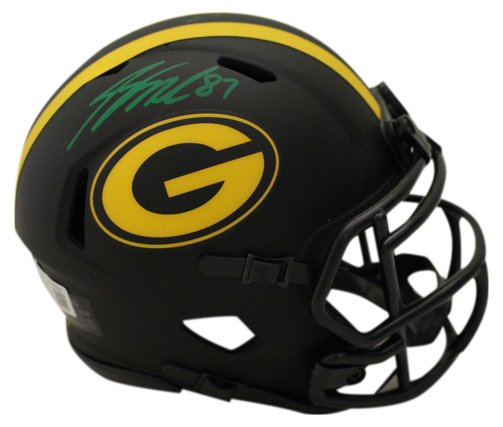Jordy Nelson Autographed Green Bay Packers Eclipse Mini Helmet Beckett