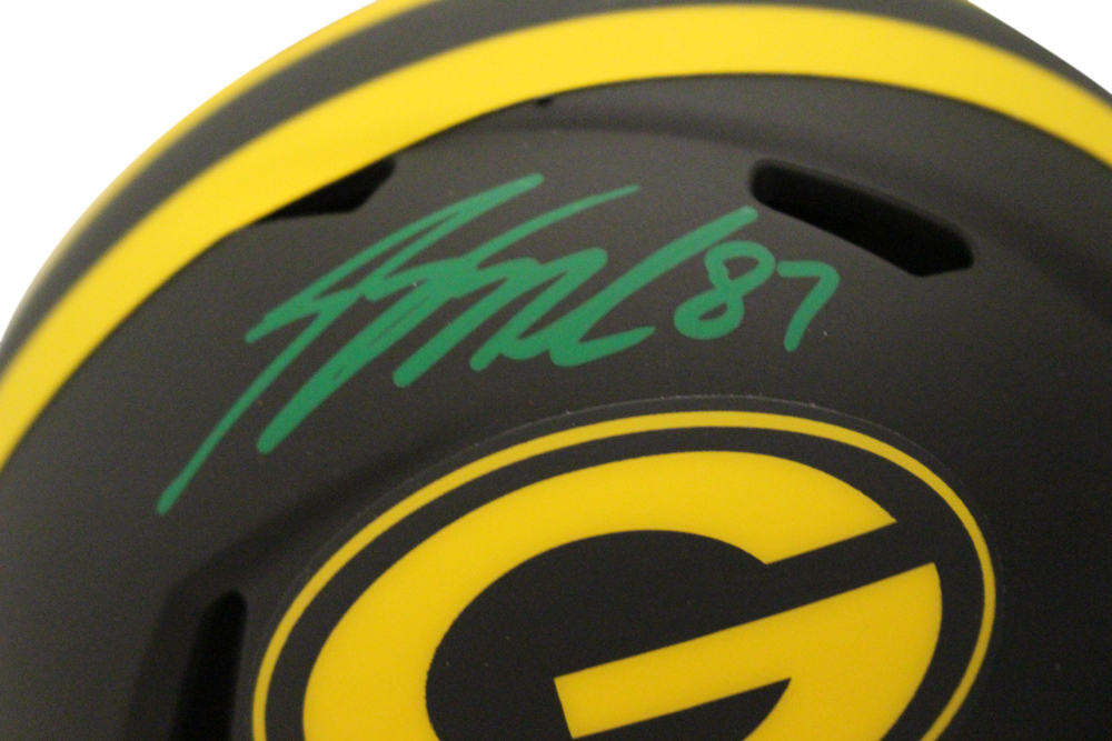 Jordy Nelson Autographed Green Bay Packers Eclipse Mini Helmet Beckett