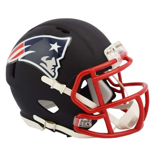 New England Patriots Black Matte Speed Mini Helmet New In Box 10678