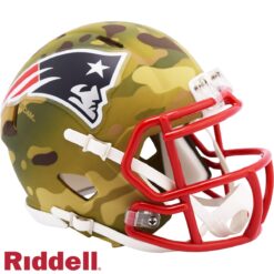 New England Patriots Riddell New In Box Limited Edition Camo Mini Helmet 39611