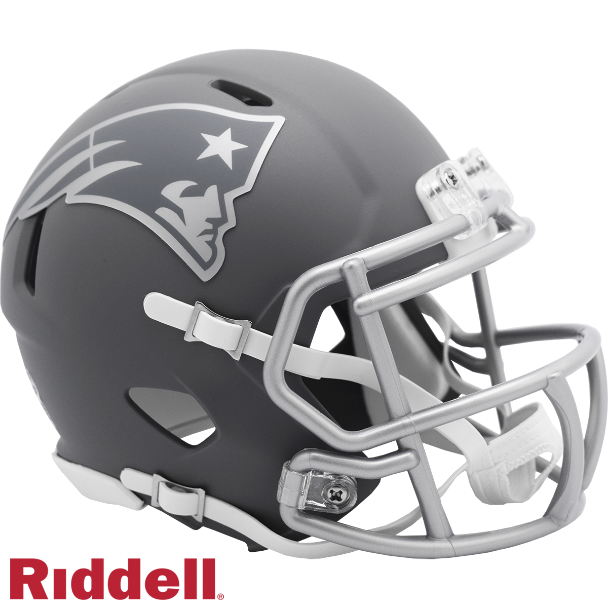 New England Patriots Slate Riddell Mini Helmet New In Box 42136