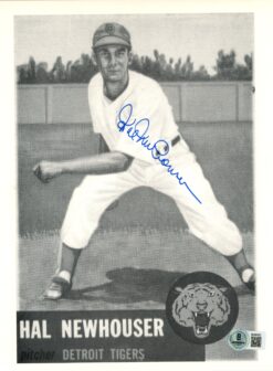 Hal Newhouser Autographed/Signed Detroit Tigers 8x10 Photo Beckett 56096