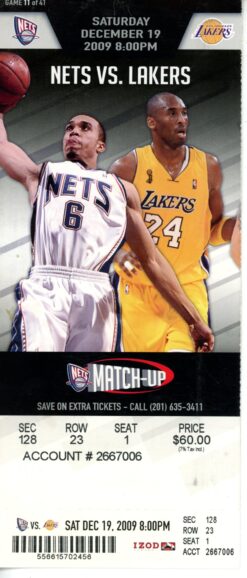 New Jersey Nets 11 quantity Ticket Lot 2007 & 2009 NBA Seasons 55542