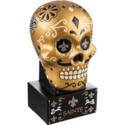 New Orleans Saints Team Color Sugar Skull Statue Evergreen New 14908