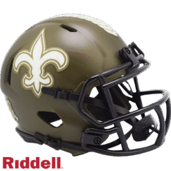 New Orleans Saints Riddell New In Box 2022 Salute to Service Mini Helmet 35187