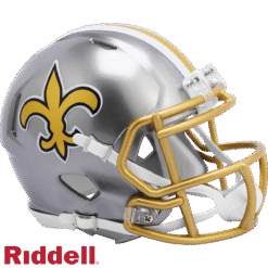 New Orleans Saints Flash Speed Mini Helmet Riddell New In Box 30731