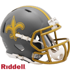 New Orleans Saints Slate Riddell Mini Helmet New In Box 47501