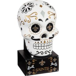 New Orleans Saints Team Color Sugar Skull Statue Evergreen New 28441