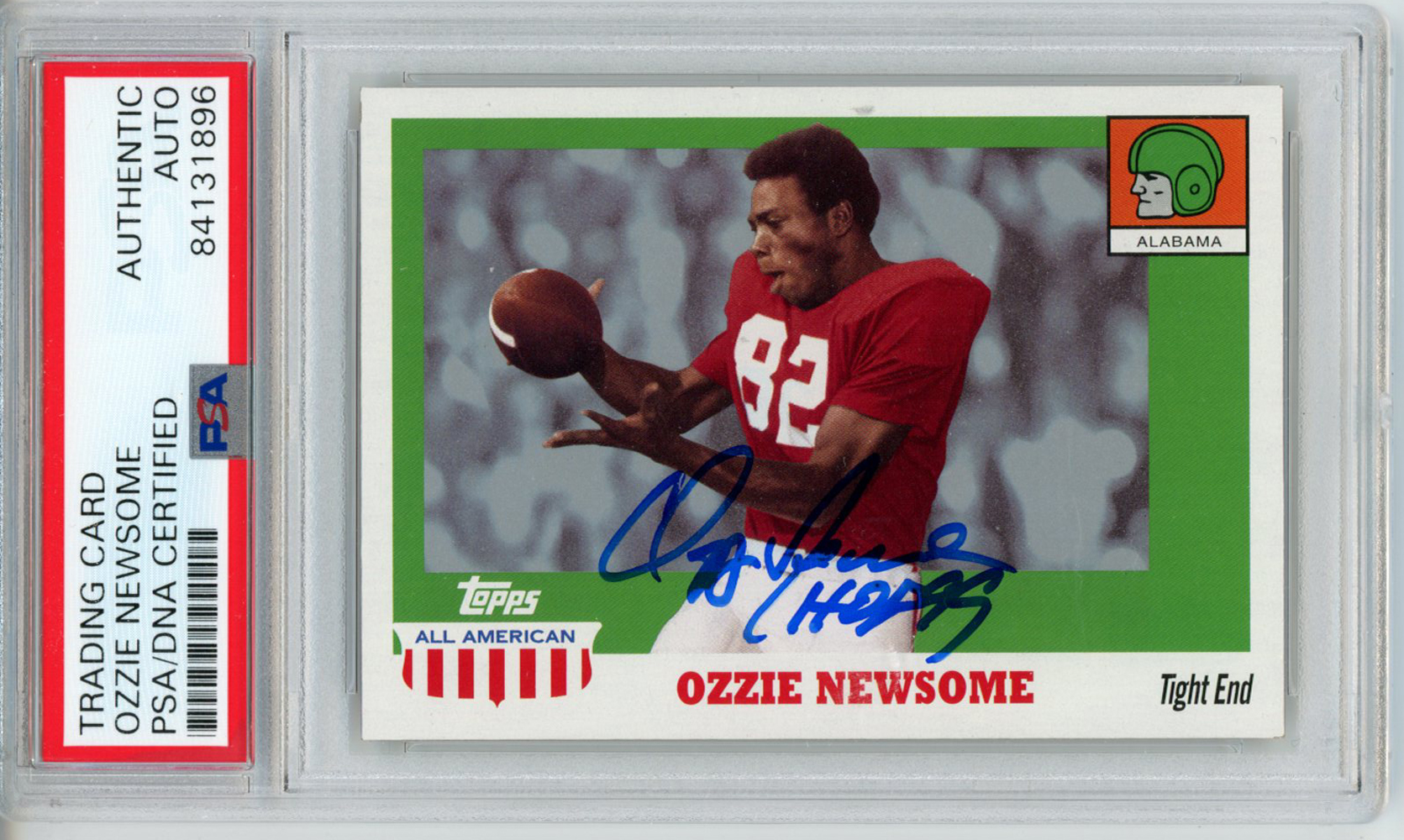 Ozzie Newsome Autographed 2005 Topps All American Trading Card PSA Slab 32588