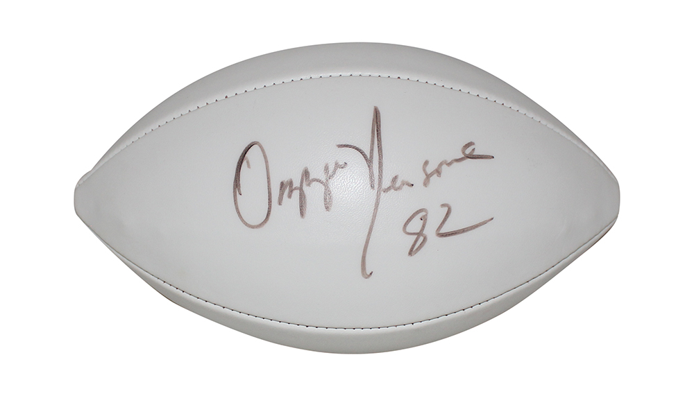 Ozzie Newsome Autographed Cleveland Browns White Panel Football JSA