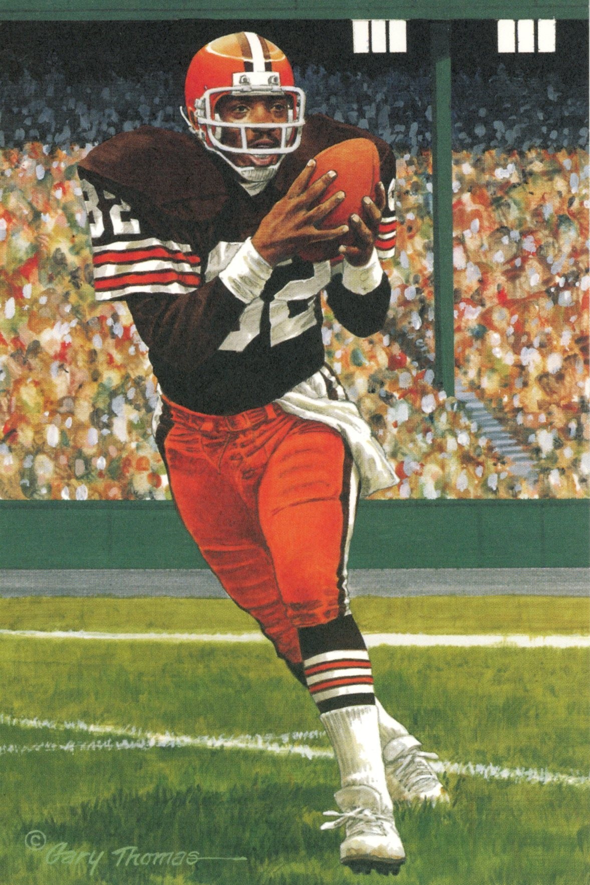 Ozzie Newsome Cleveland Browns Goal Line Art Card Class of 1999 58126