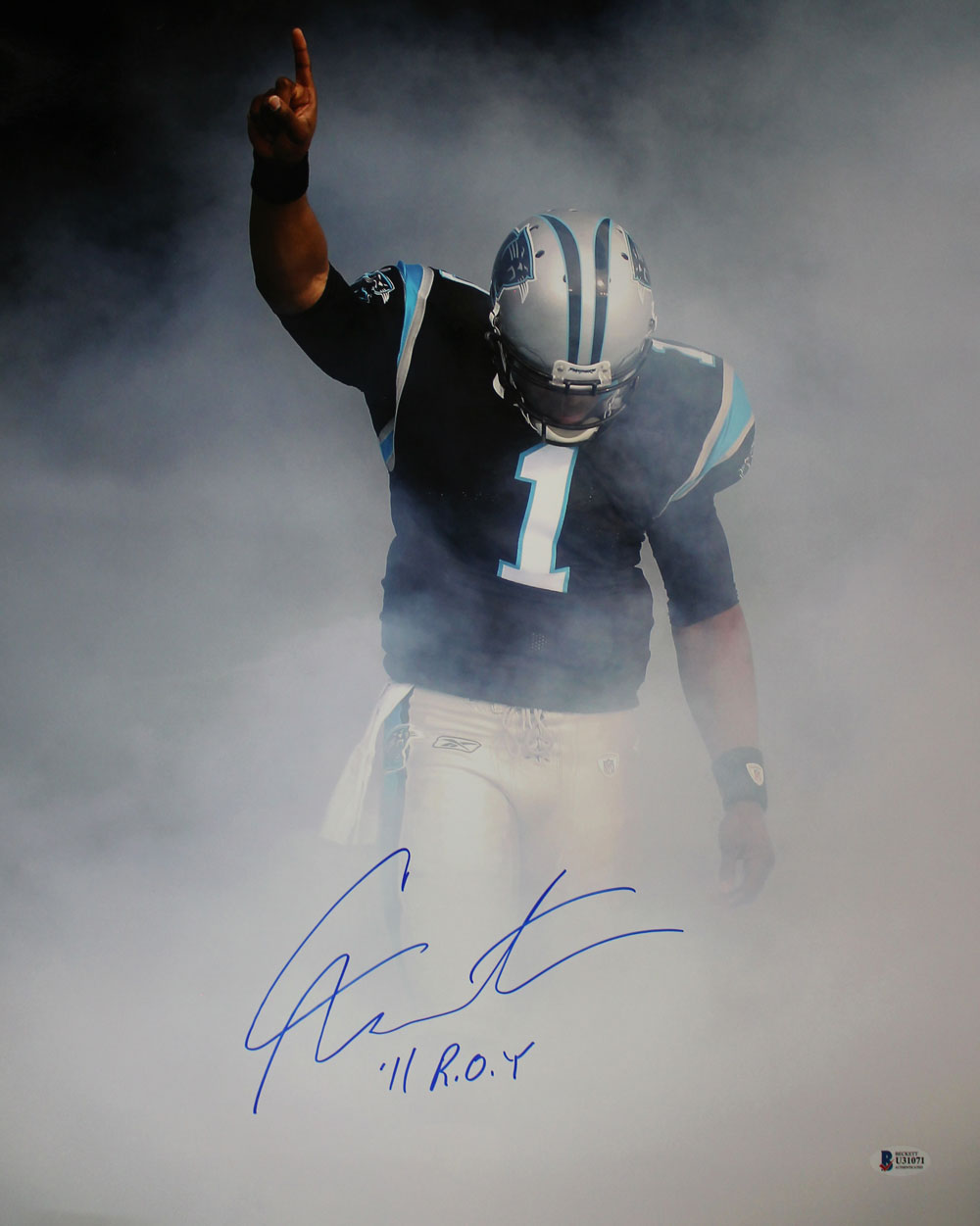 Cam Newton Autographed/Signed Carolina Panthers 16x20 Photo ROY BAS 29198