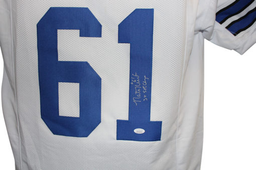 Nate Newton Autographed/Signed Dallas Cowboys White XL Jersey JSA 25158