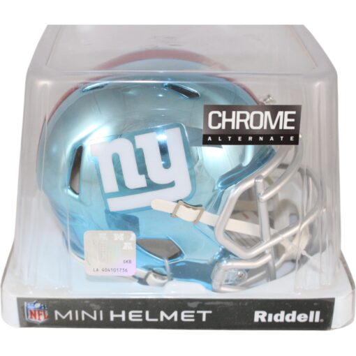 New York Giants Chrome Mini Helmet Riddell Damaged As Is 59422