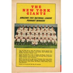 New York Giants 1952 Vintage Comic Book Fawcett Publication Collectible 55533