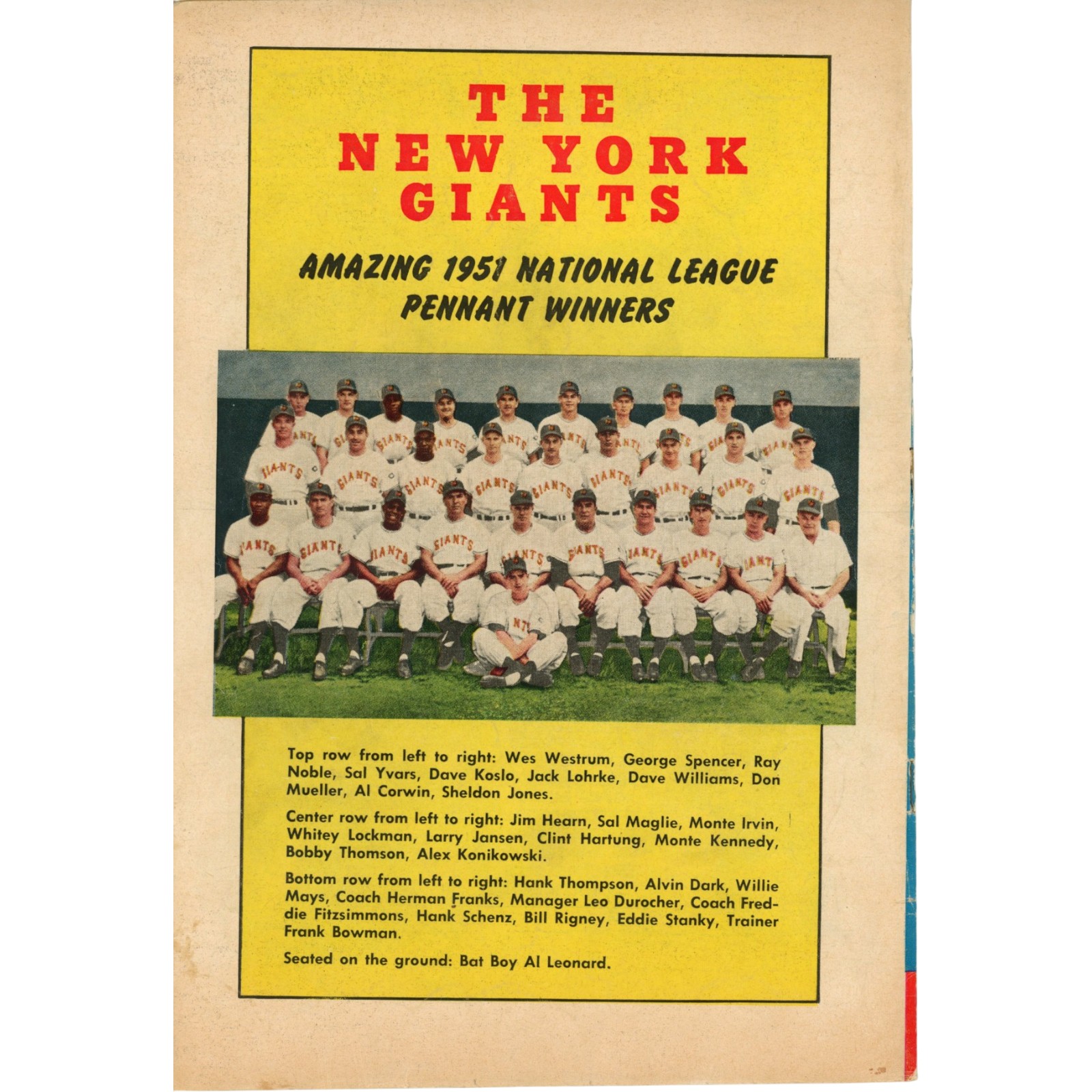 New York Giants 1952 Vintage Comic Book Fawcett Publication Collectible 55533 2 New York Giants 1952 Vintage Comic Book Fawcett Publication Collectible 55533
