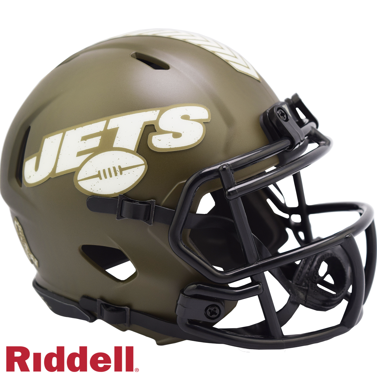 New York Jets Riddell New In Box 2022 Salute to Service Mini Helmet 35193 1 New York Jets Riddell New In Box 2022 Salute to Service Mini Helmet 35193