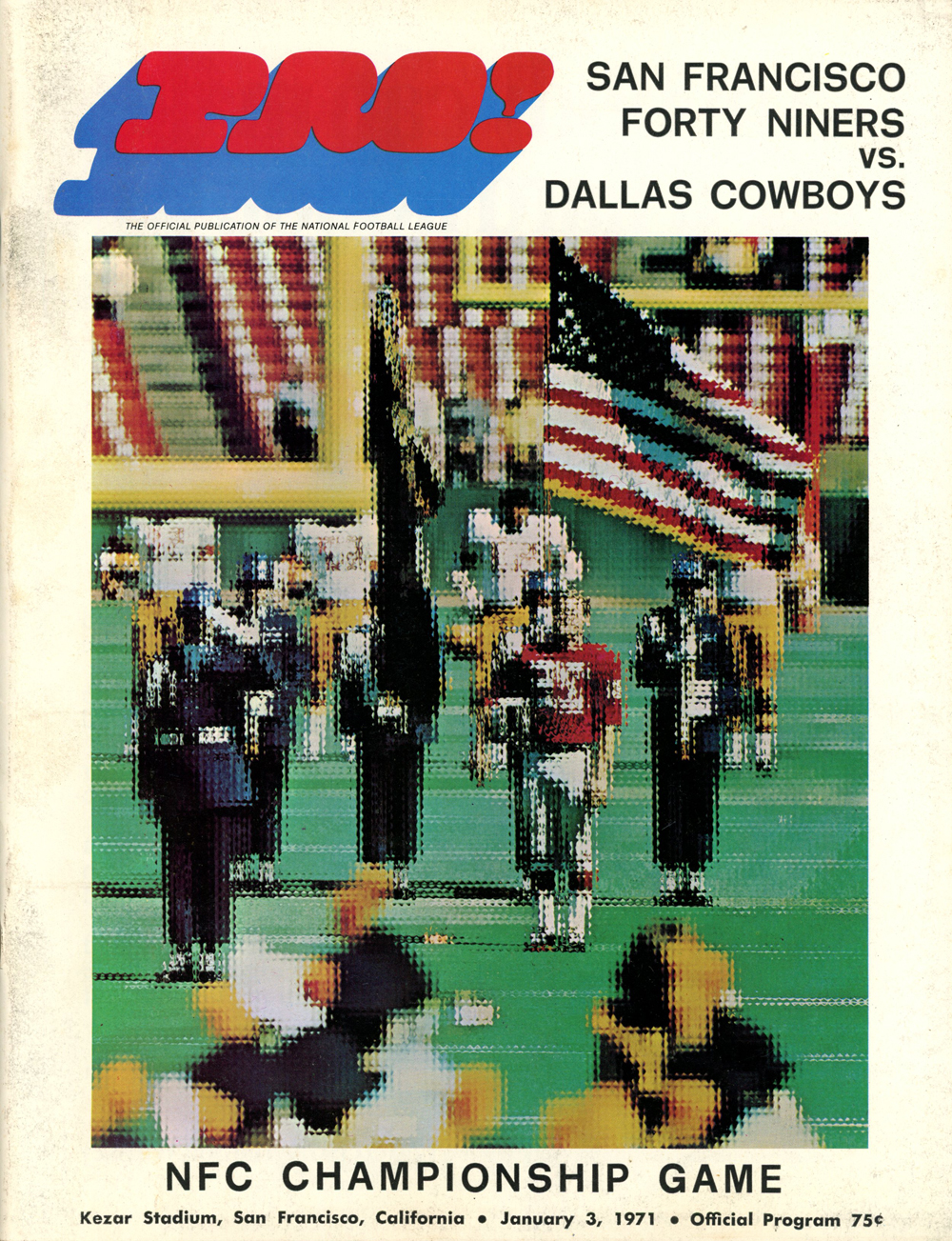 1970 NFC Championship Game Program Dallas Cowboys vs San Francisco 49ers
