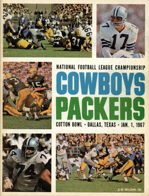1966 NFL Championship Game Program Green Bay Packers vs Dallas Cowboys