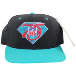 NFL Vintage 75th Anniversary Teal Black New Era Snapback Hat 56016