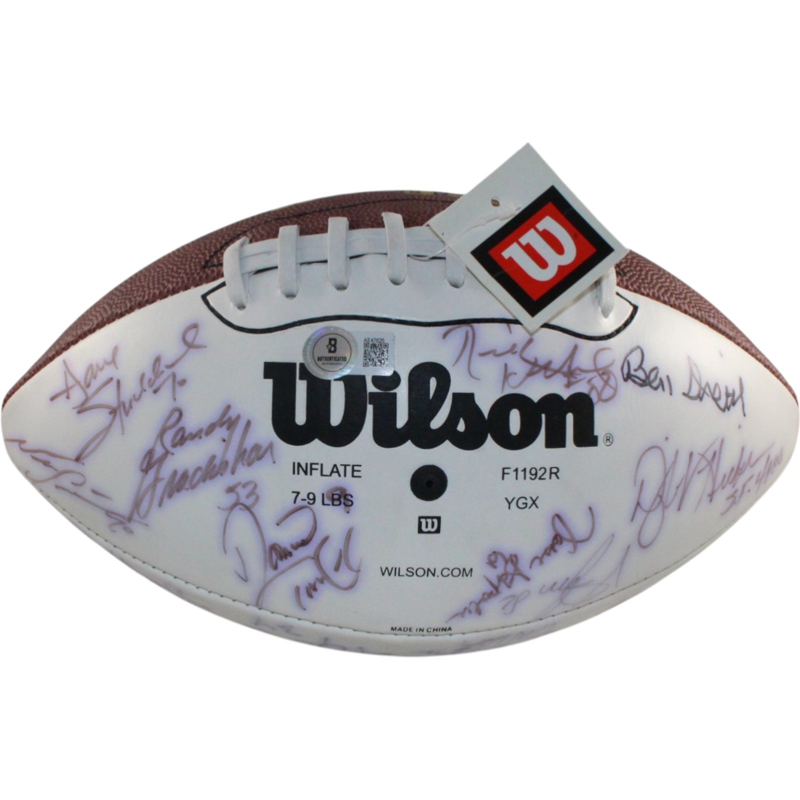 Montana Elway +32 Signed NFL Wilson Logo Football Faded Sigs Beckett 55427