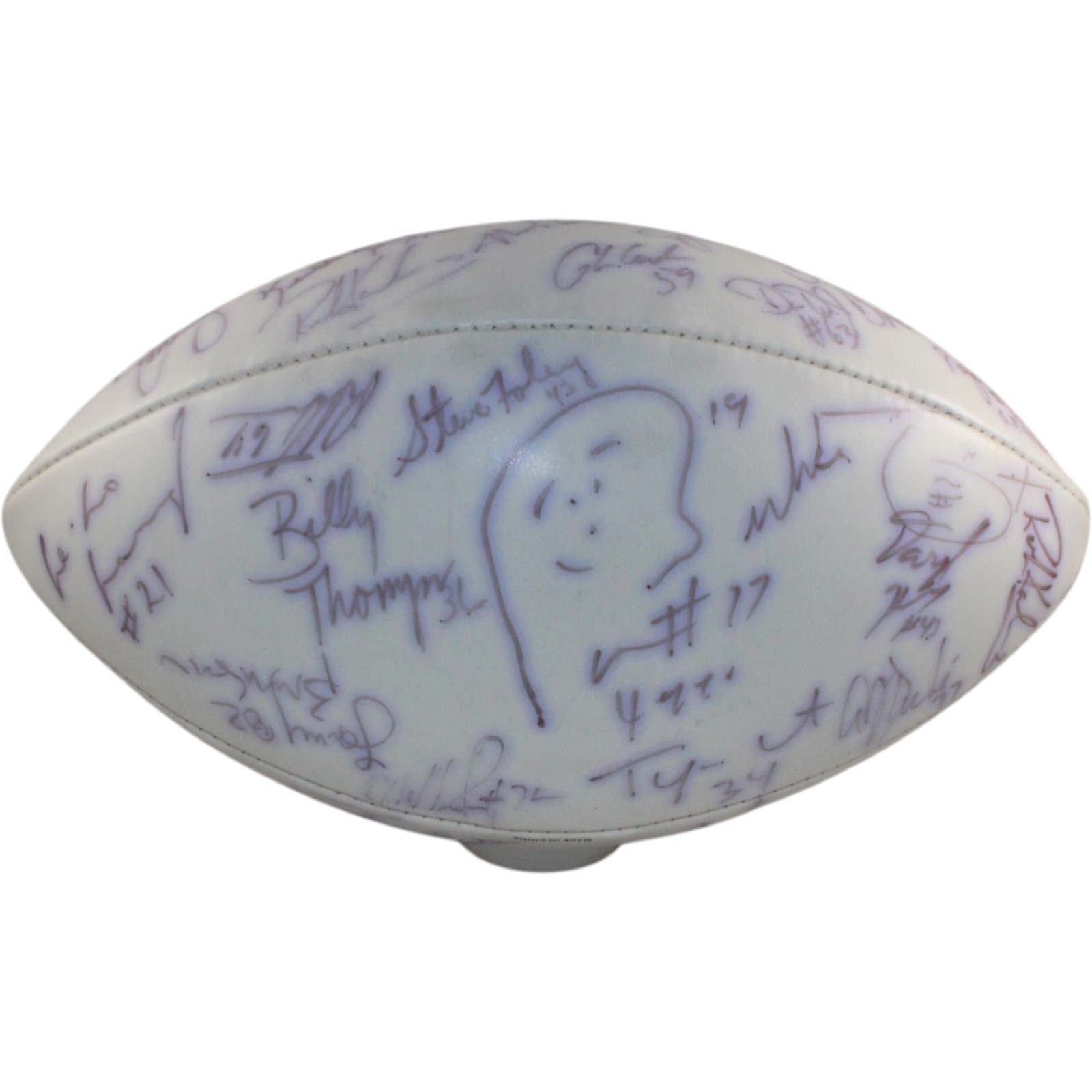 Montana Elway +32 Signed NFL Wilson Logo Football Faded Sigs Beckett 55427