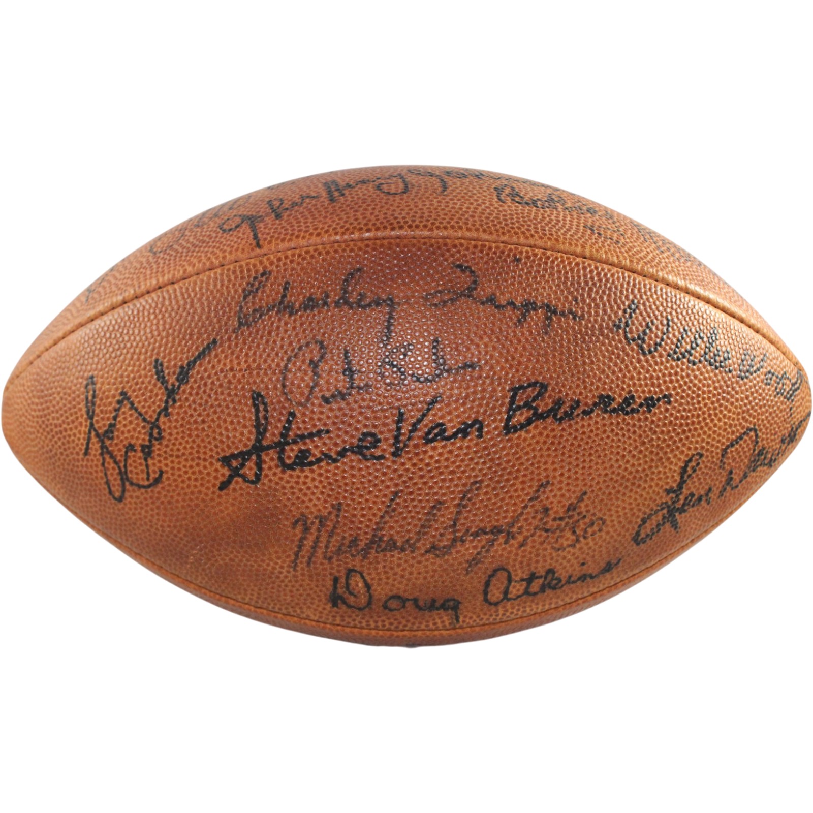 Dawson Csonka Van Buren +13 Autographed Wilson Rozelle NFL Football JSA 56051