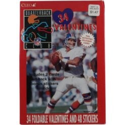 NFL Quarterback Club 34 Vintage 1996 Cleo Valentines Trading Cards Box 57477