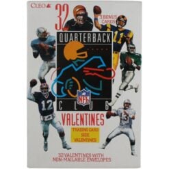 NFL Quarterback Club 32 Vintage Cleo Valentines Trading Cards Box 57476