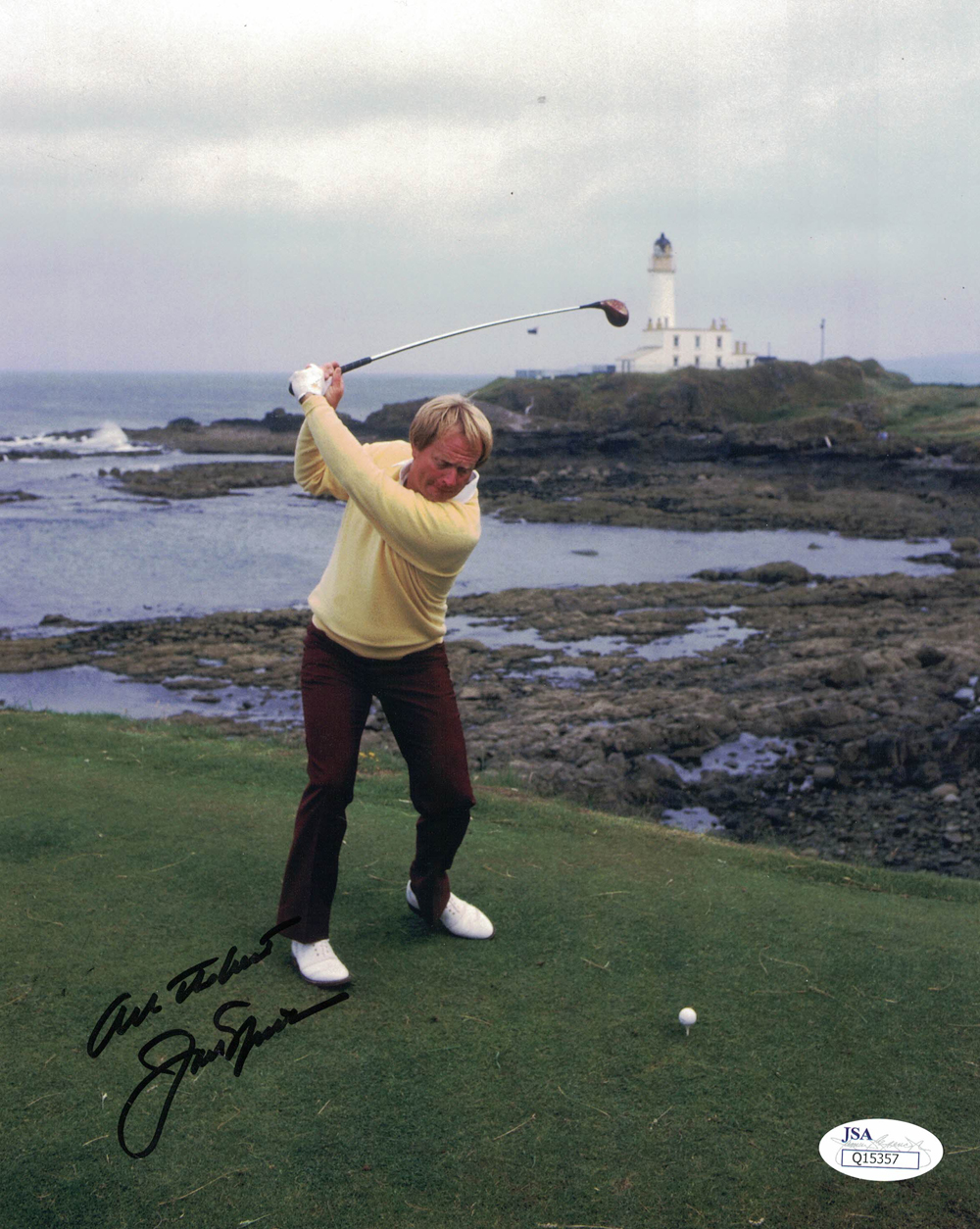 Jack Nicklaus Autographed/Signed PGA Tour Golf 8x10 Photo JSA 30270