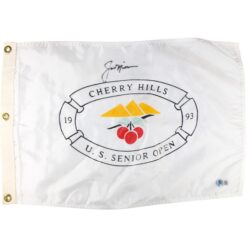 Jack Nicklaus Autographed PGA Golf Cherry Hills 93 US Senior Open Flag BAS 52851