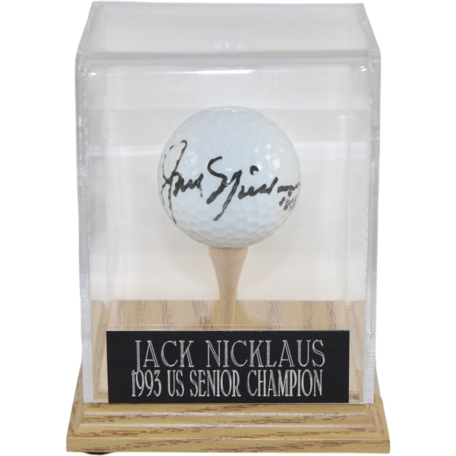 Jack Nicklaus Autographed/Signed PGA Tour Titleist Golf Ball Case Beckett 55415