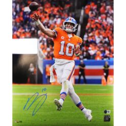 Bo Nix Autographed/Signed Denver Broncos 16x20 Photo Beckett Witness 53264