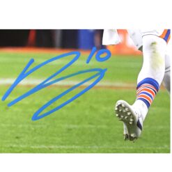 Bo Nix Autographed/Signed Denver Broncos 8x10 Photo Beckett Witness 53263