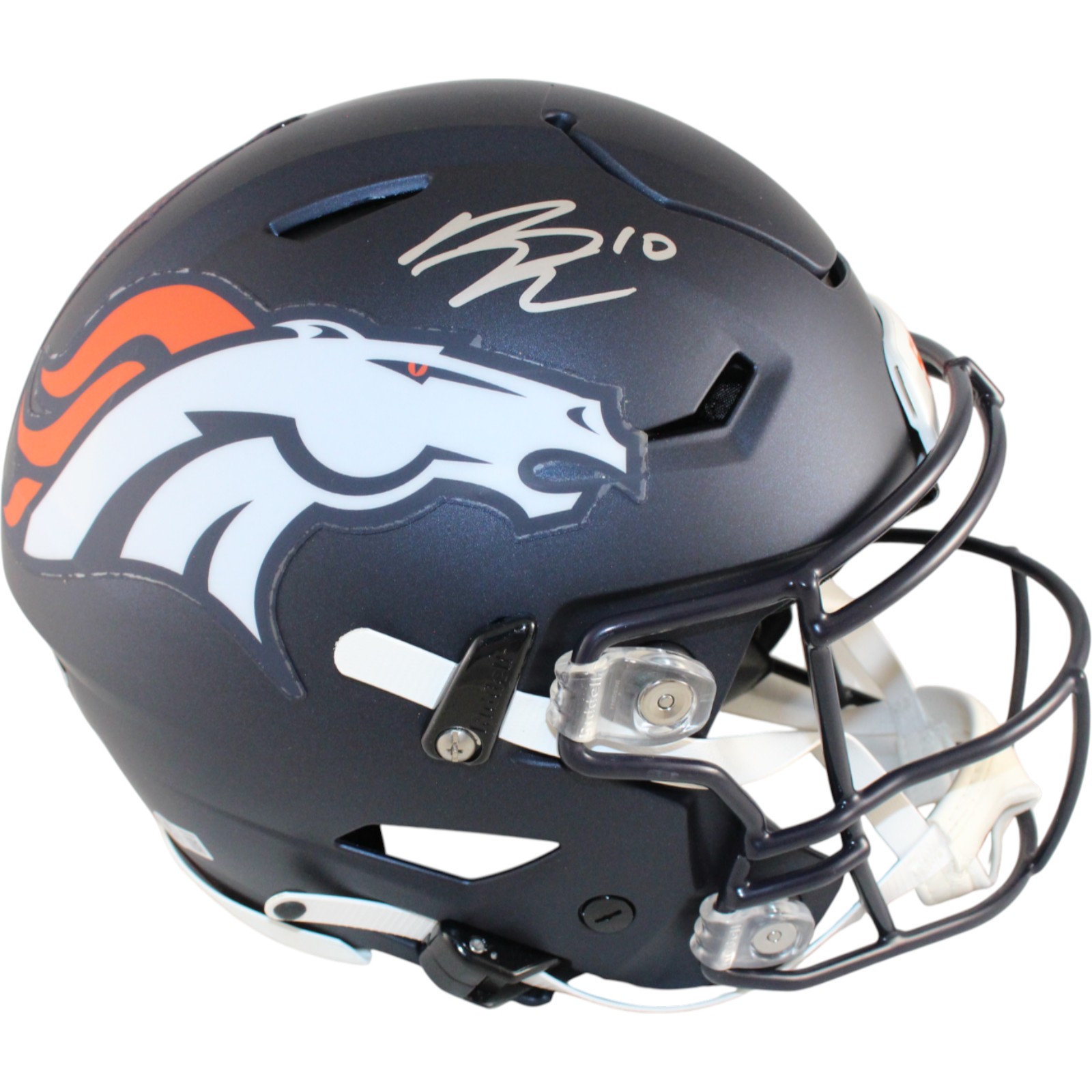 Bo Nix Autographed Denver Broncos Denver Broncos SpeedFlex Helmet Beckett 51395