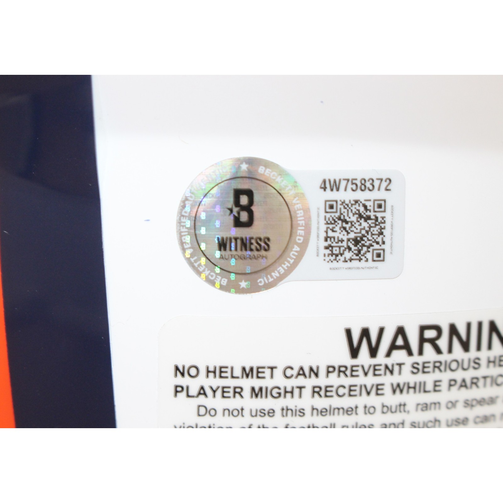Bo Nix Autographed Denver Broncos Authentic 23 Alt Helmet Beckett Witness 56439 5 Bo Nix Autographed Denver Broncos Authentic 23 Alt Helmet Beckett Witness 56439