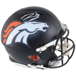 Bo Nix Autographed Denver Broncos Authentic Helmet Beckett Witness 53266