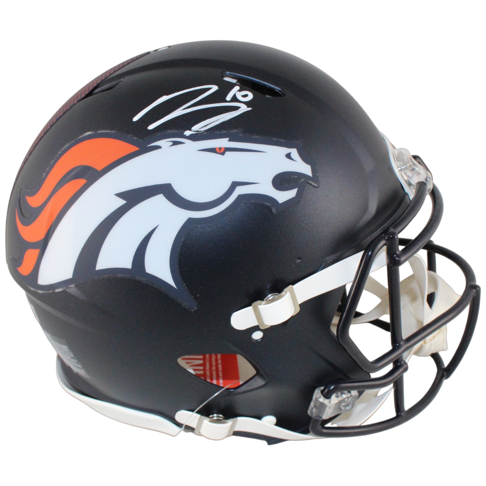 Bo Nix Autographed Denver Broncos Authentic Helmet Beckett Witness 53266 1 Bo Nix Autographed Denver Broncos Authentic Helmet Beckett Witness 53266